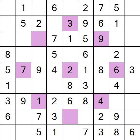 Asterisk Sudoku - Einfach