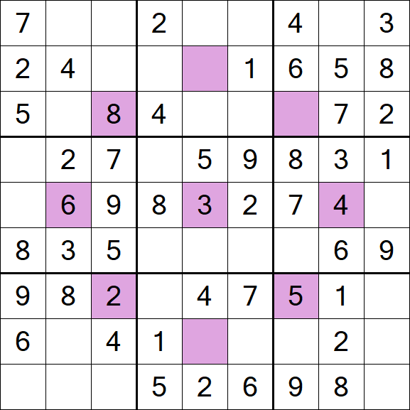 Asterisk Sudoku - Simple