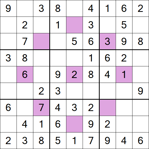 Asterisk Sudoku - Einfach