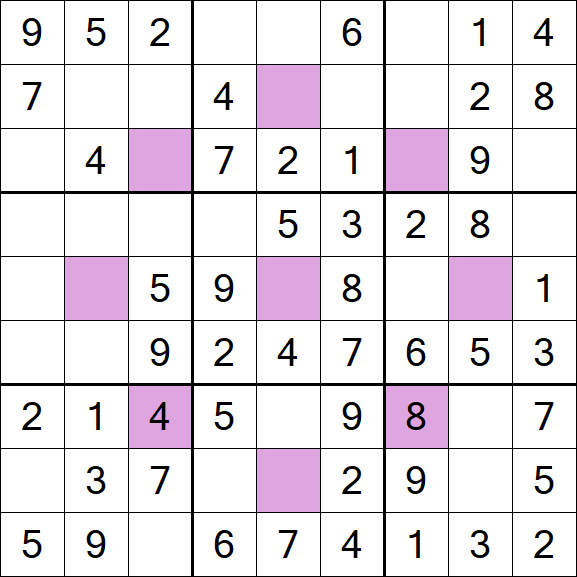 Asterisk Sudoku - Simple