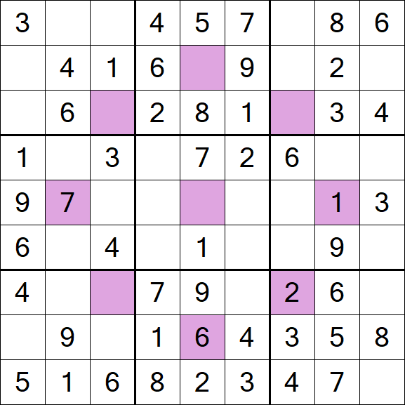 Asterisk Sudoku - Einfach
