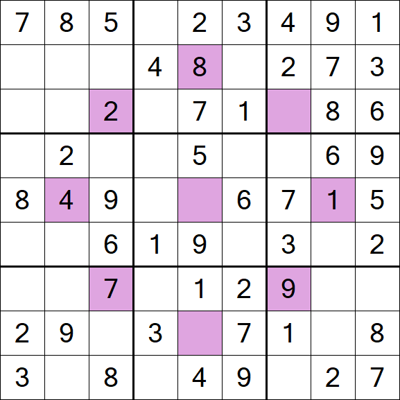 Asterisk Sudoku - Simple
