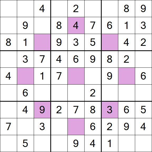 Asterisk Sudoku - Einfach