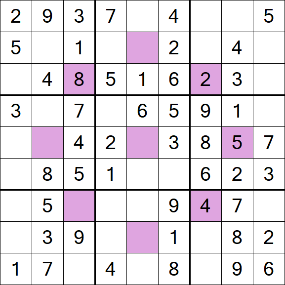 Asterisk Sudoku - Easy