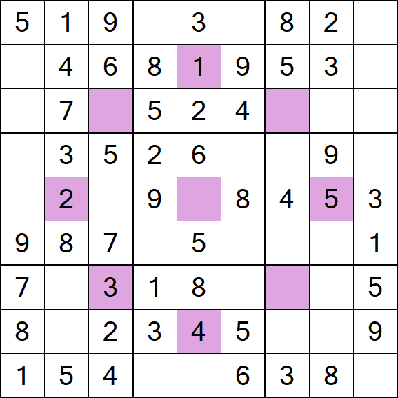 Asterisk Sudoku - Fácil