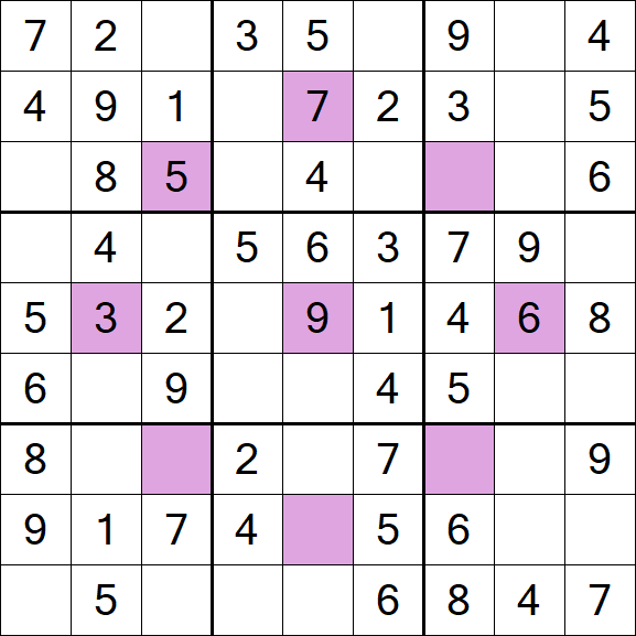 Asterisk Sudoku - Easy