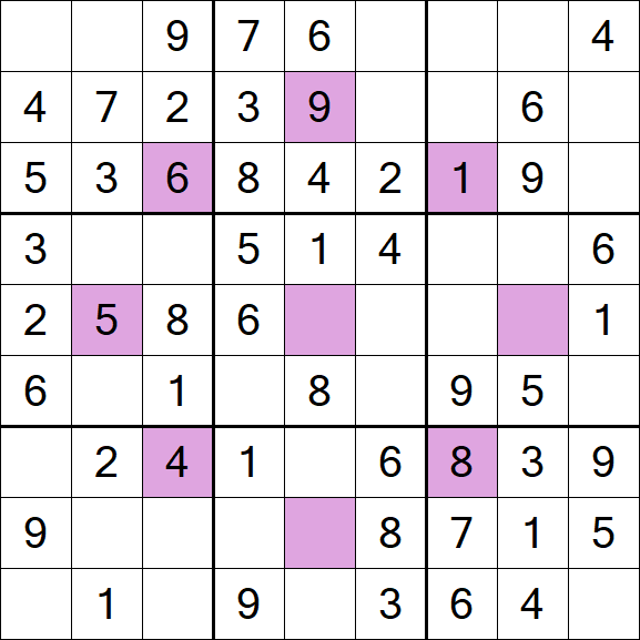 Asterisk Sudoku - Simple