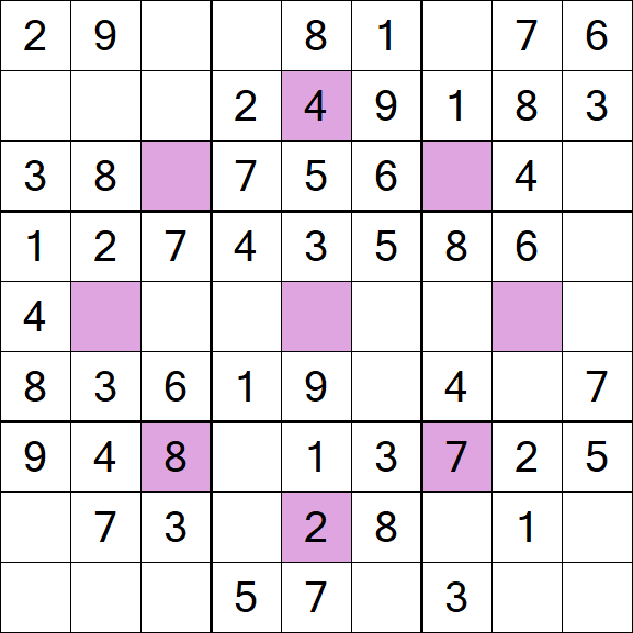 Asterisk Sudoku - Easy