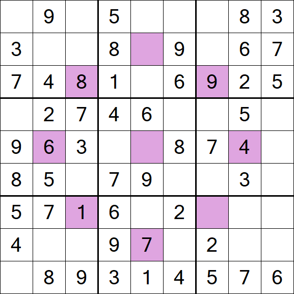 Asterisk Sudoku - Easy