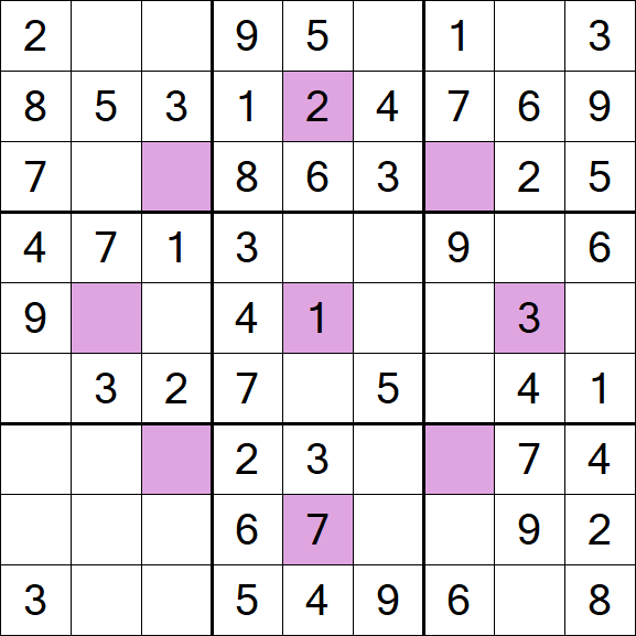 Asterisk Sudoku - Easy