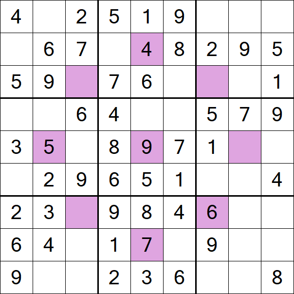 Asterisk Sudoku - Easy