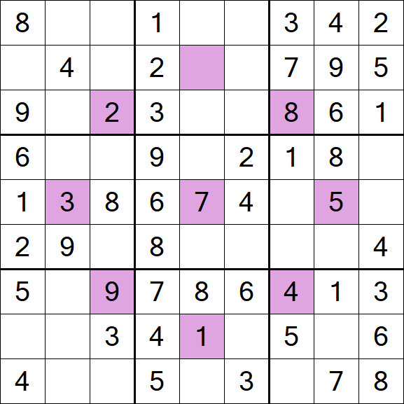 Asterisk Sudoku - Easy