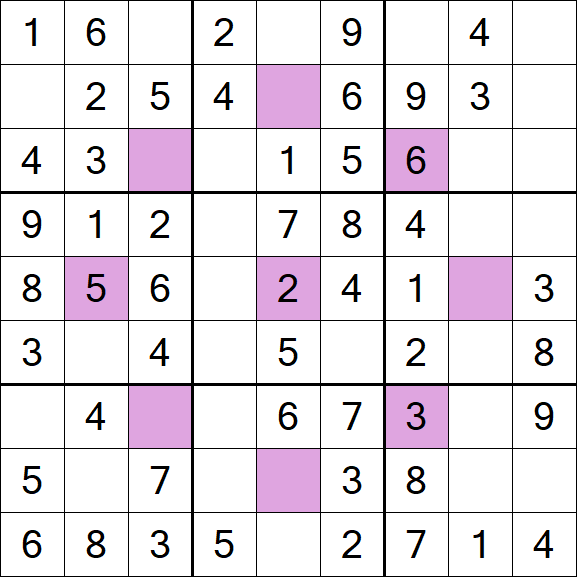 Asterisk Sudoku - Simple