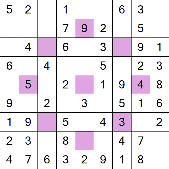 Asterisk Sudoku - Easy