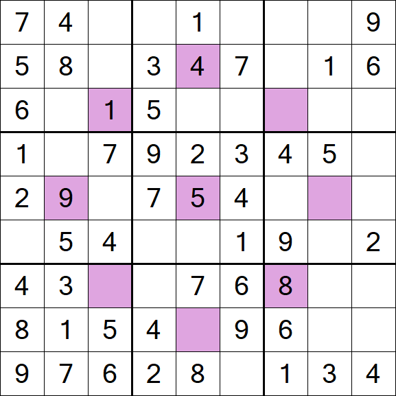 Asterisk Sudoku - Easy