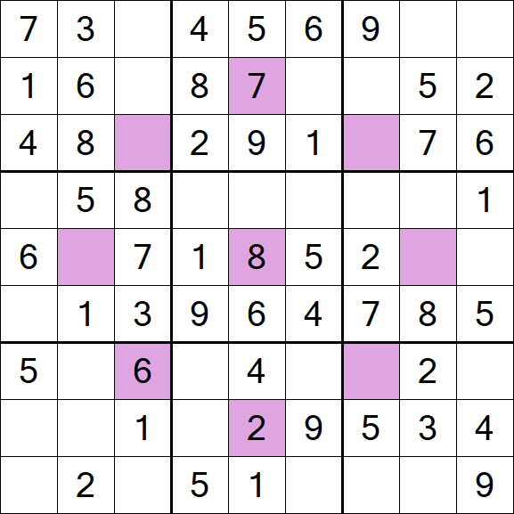 Asterisk Sudoku - Easy