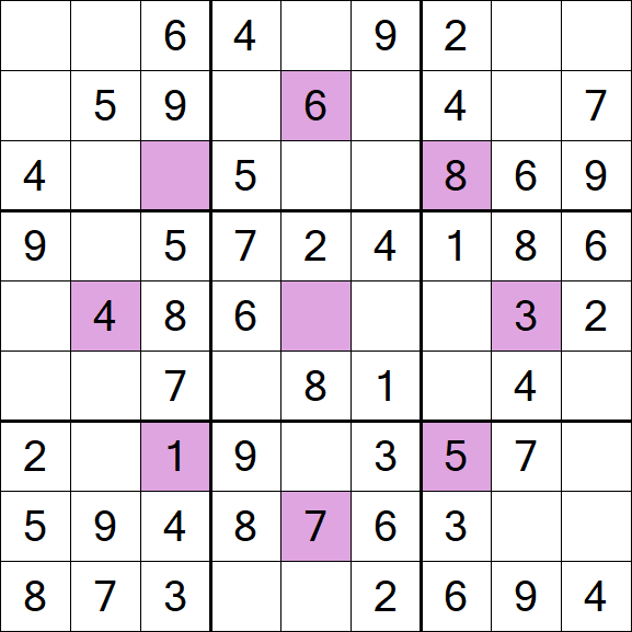 Asterisk Sudoku - Easy