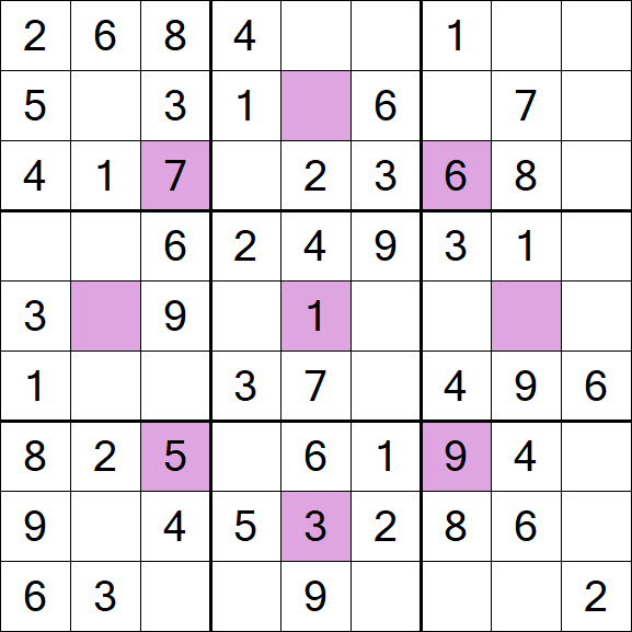 Asterisk Sudoku - Easy