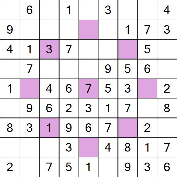 Asterisk Sudoku - Easy