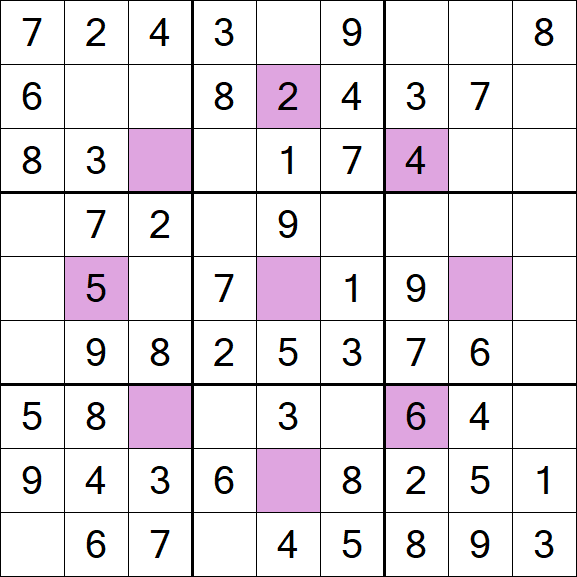 Asterisk Sudoku - Easy