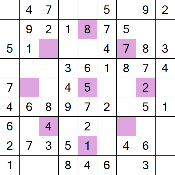 Asterisk Sudoku - Easy