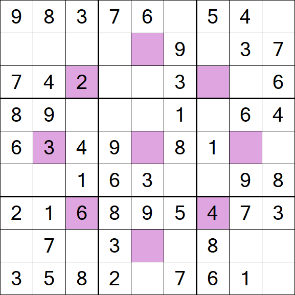 Asterisk Sudoku - Easy