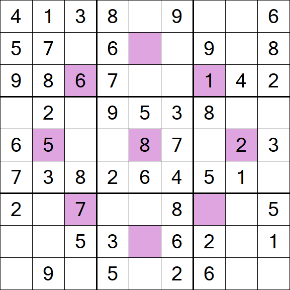 Asterisk Sudoku - Easy