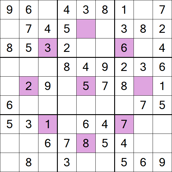 Asterisk Sudoku - Simple