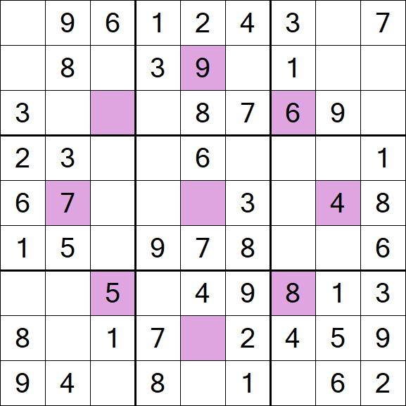 Asterisk Sudoku - Easy