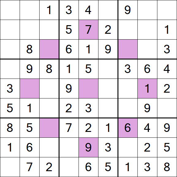 Asterisk Sudoku - Easy