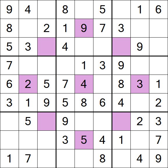 Asterisk Sudoku - Easy