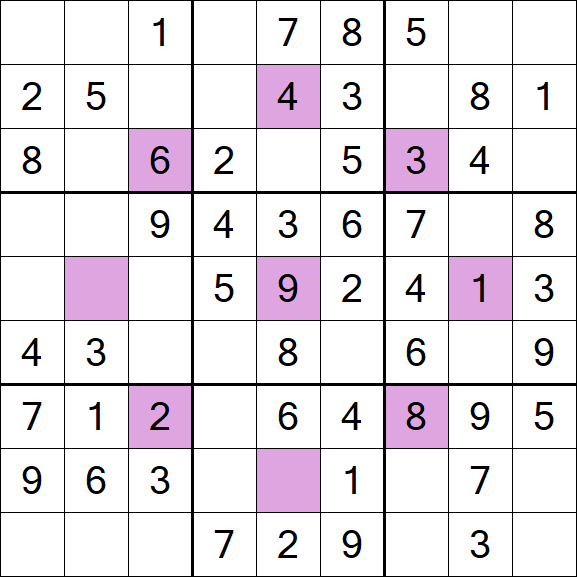 Asterisk Sudoku - Easy