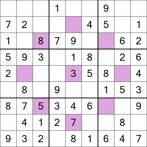 Asterisk Sudoku - Easy