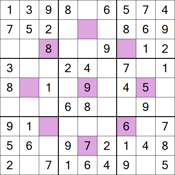 Asterisk Sudoku - Easy