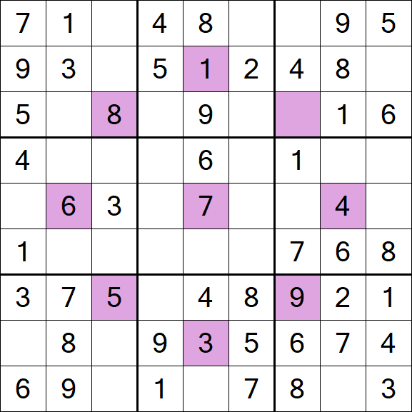 Asterisk Sudoku - Easy