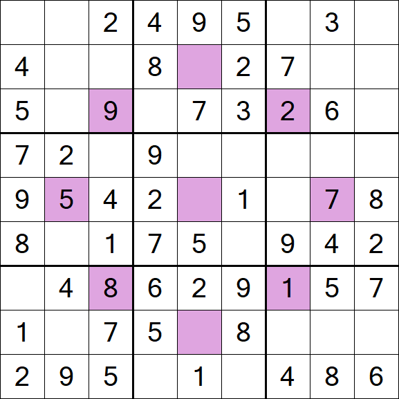 Asterisk Sudoku - Easy