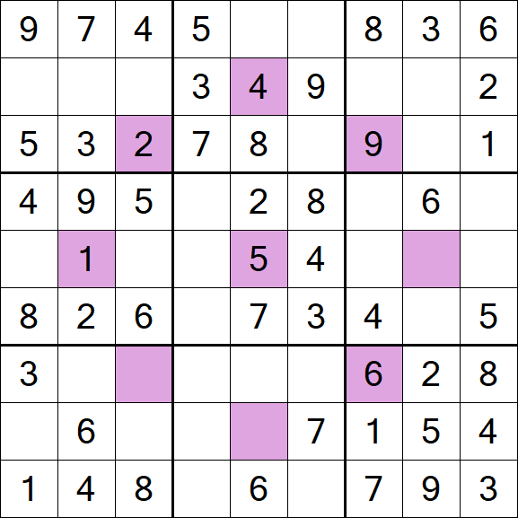 Asterisk Sudoku - Easy