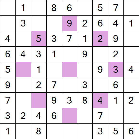 Asterisk Sudoku - Easy