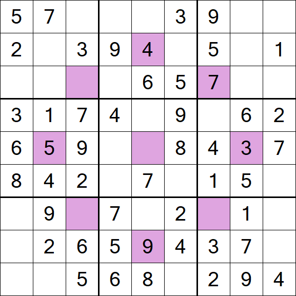 Asterisk Sudoku - Easy