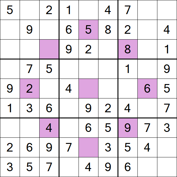 Asterisk Sudoku - Easy