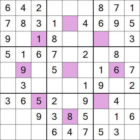 Asterisk Sudoku - Easy
