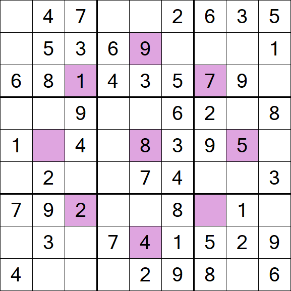 Asterisk Sudoku - Easy