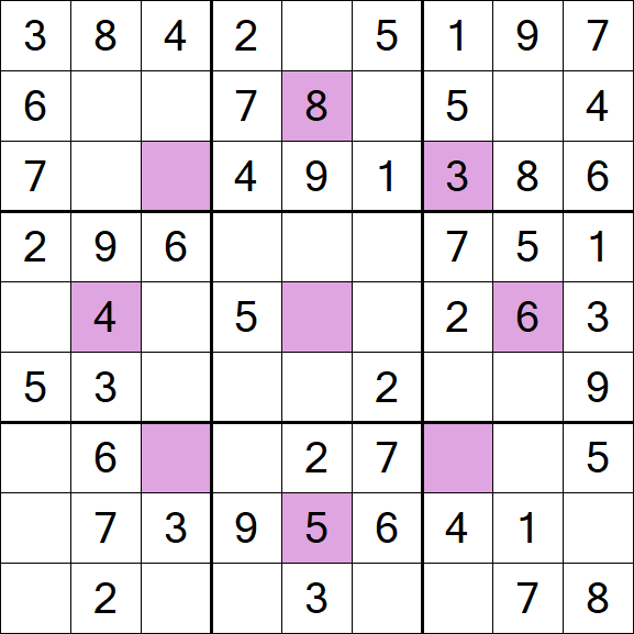 Asterisk Sudoku - Easy