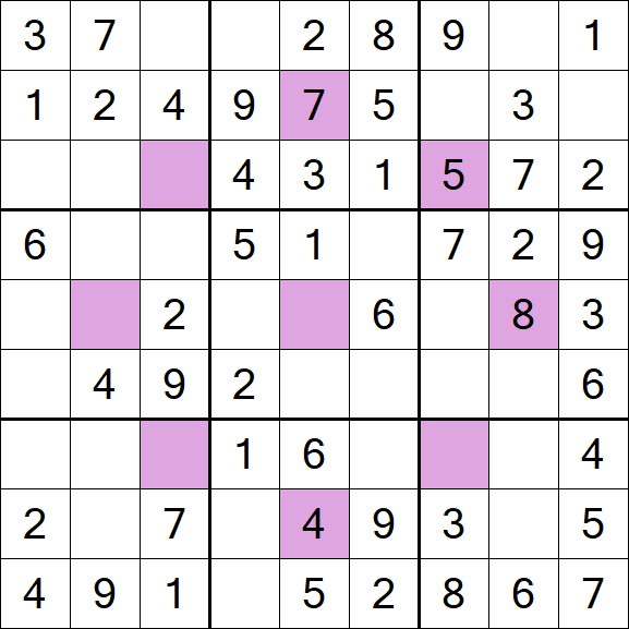 Asterisk Sudoku - Easy
