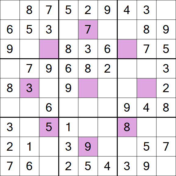 Asterisk Sudoku - Easy