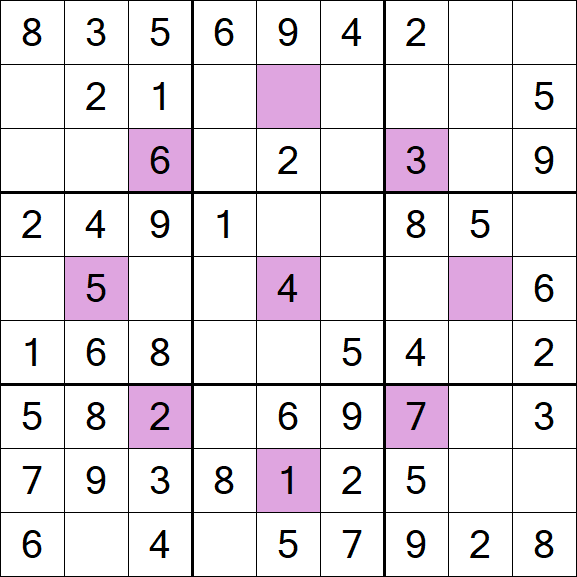 Asterisk Sudoku - Easy