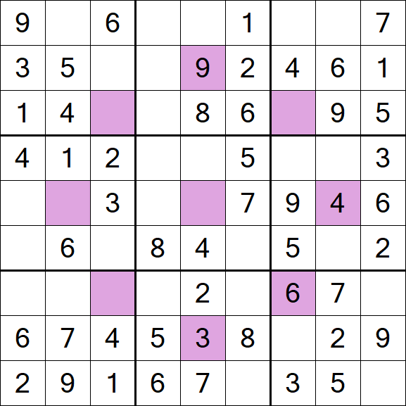 Asterisk Sudoku - Easy