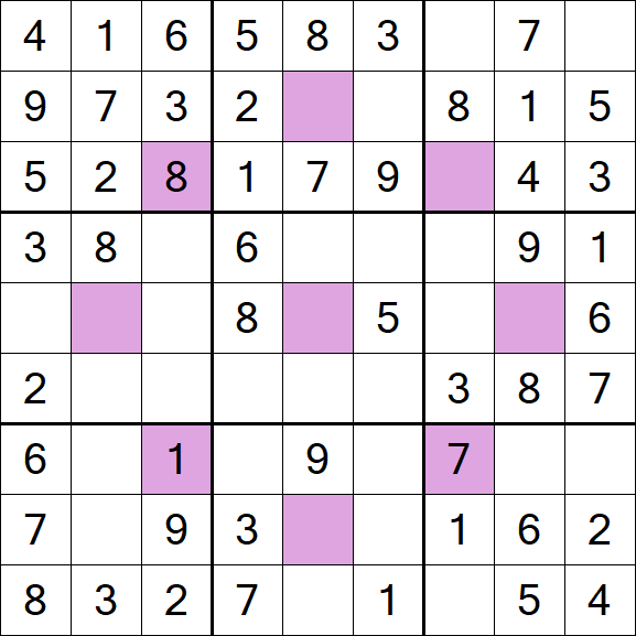 Asterisk Sudoku - Easy