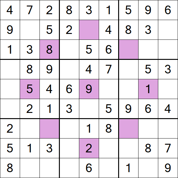 Asterisk Sudoku - Einfach