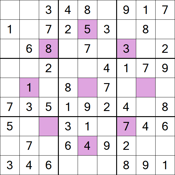 Asterisk Sudoku - Easy